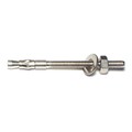 Midwest Fastener Wedge Anchor, 1/4" Dia., 3-1/4" L, Stainless Steel 50 PK 50381